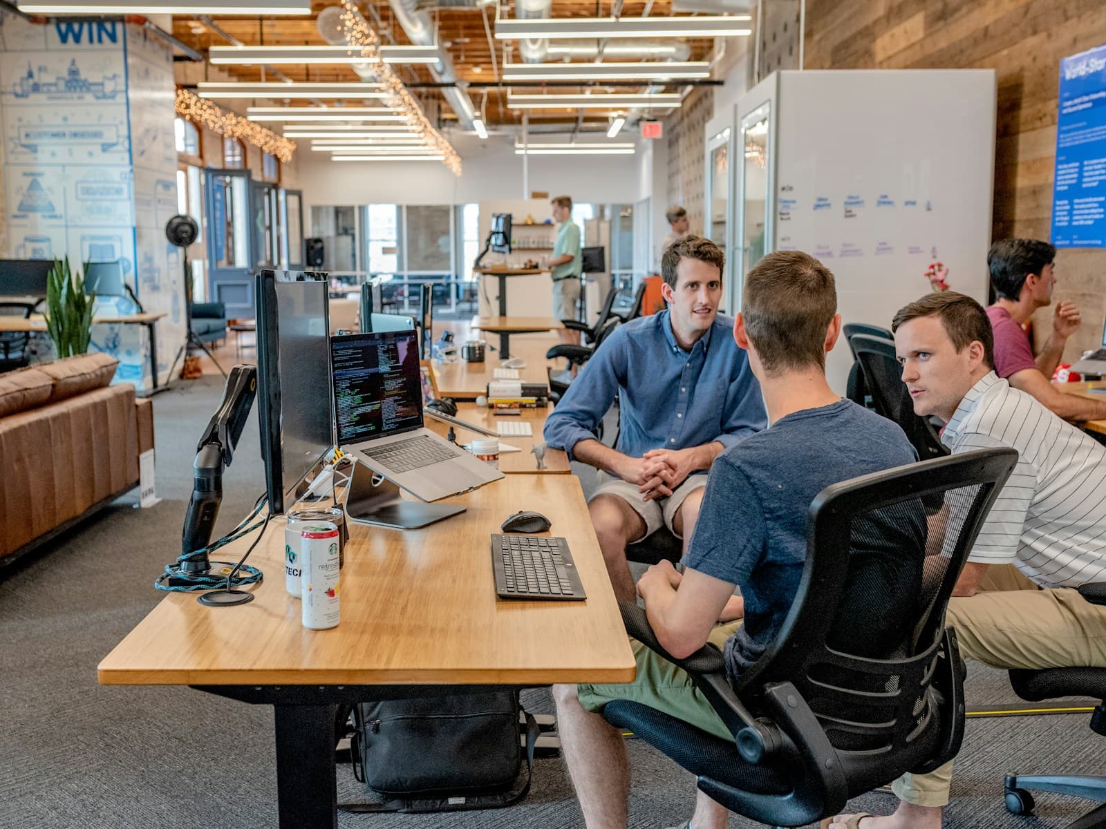 Team meeting around a table